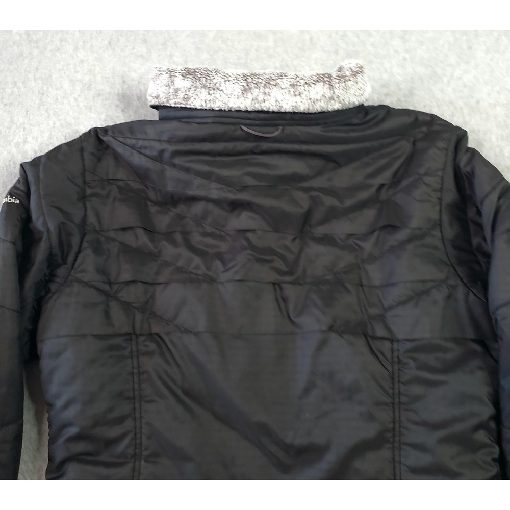 Columbia Jacket Womens‎ Large Black Omni-Heat Interchange Puffer Fleece Collar - Picture 6 of 14